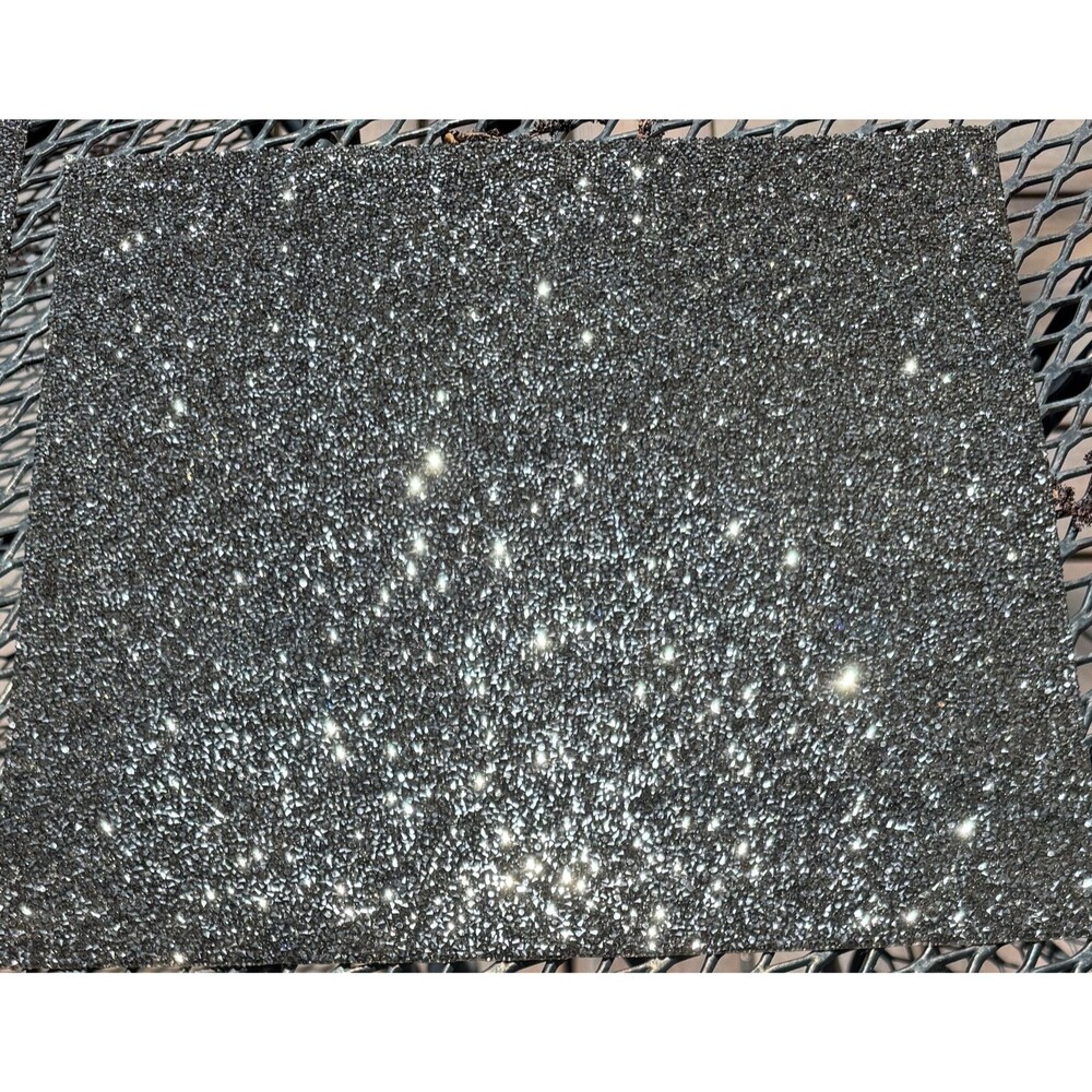 SPARKLES Placemat Granite 14" Square Rhinestone Charcoal Gray Brand New
